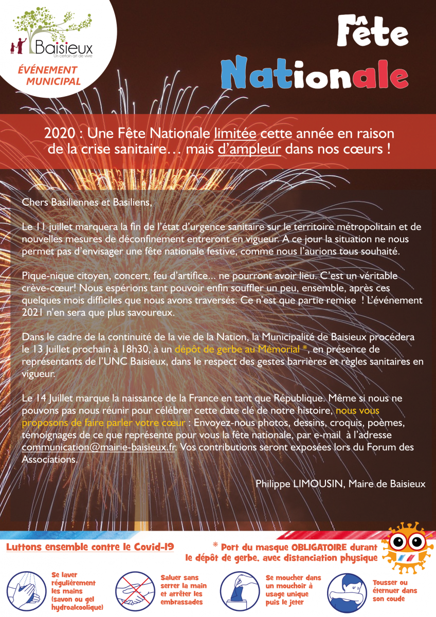 2020 Une Fete Nationale Limitee Cette Annee Mais D Ampleur Dans Nos CÅ