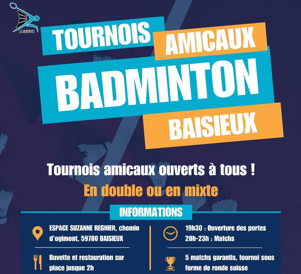 Affiche tournois amicaux BCB59