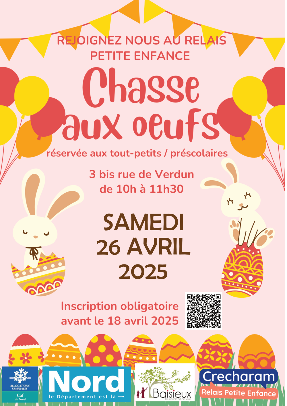 Affiche chasse aux oeufs RPE 2025