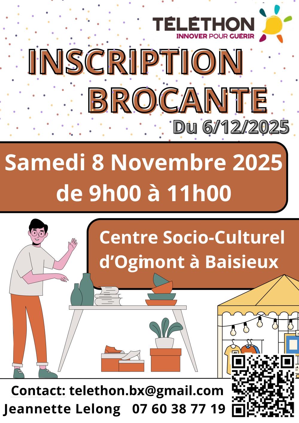 Téléthon 2025 Inscription brocante