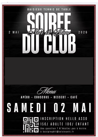 Affiche soirée club BTT 2026