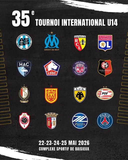 Affiche du tournoi international U14 de Baisieux