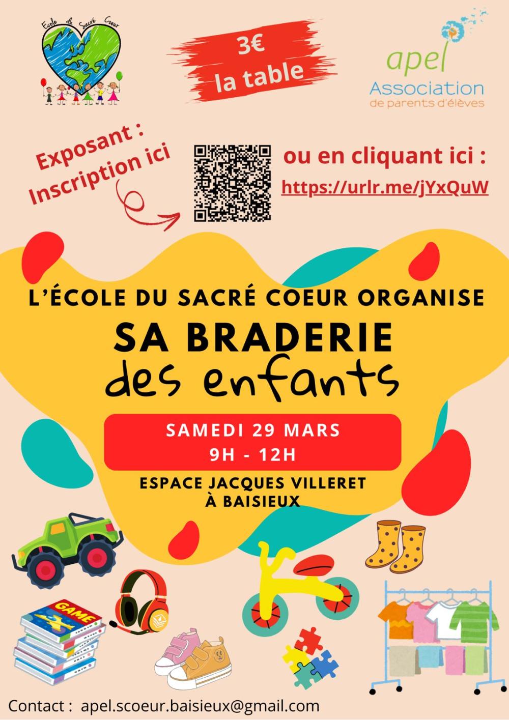 Affiche Braderie Sacré Coeur 2025