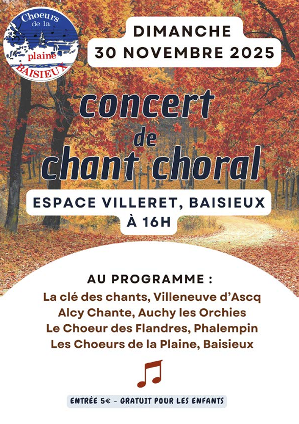 Concert 2025 Choeurs de la Plaine