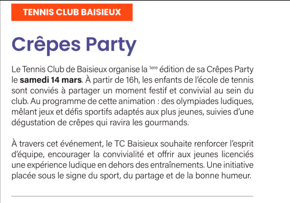 Crepes party Tennis 26