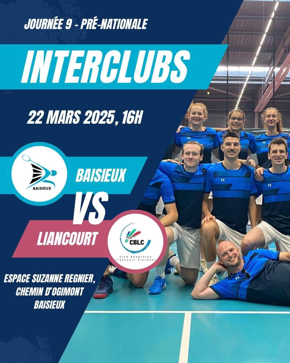 Interclubs mars 2025 badminton
