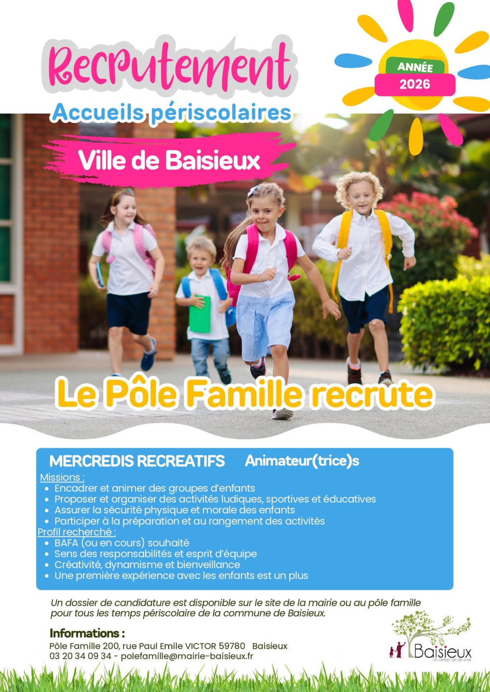 Recrutement pôle famille